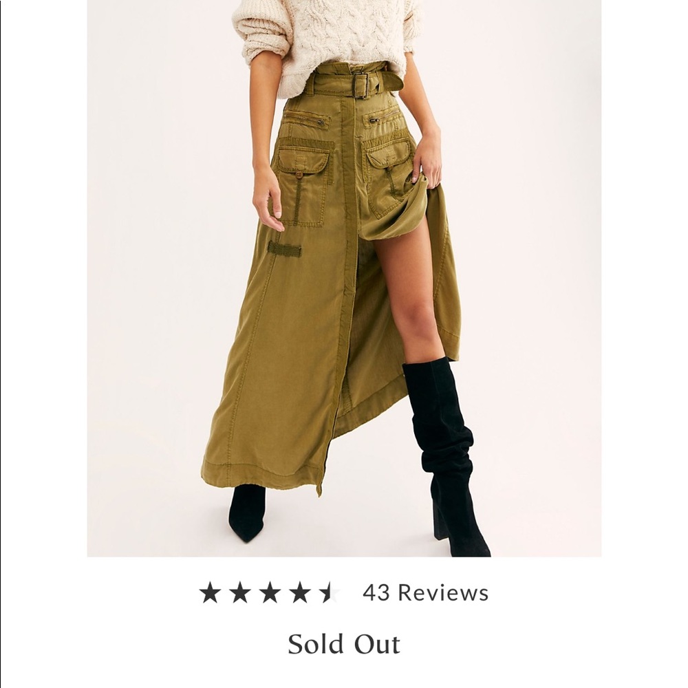 Free people utility maxi skirt